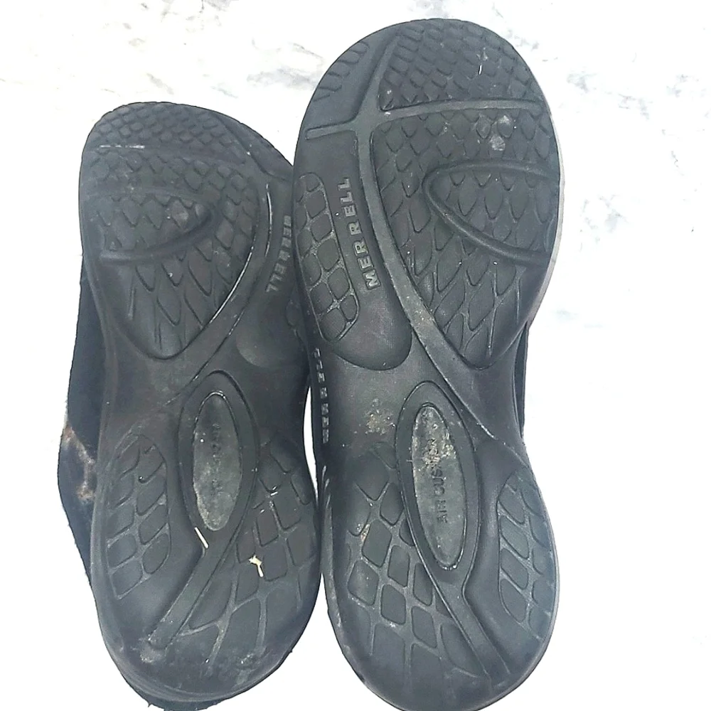 Merrell Air Cushion Shoe Ortholife Black brown white abstract print Encore Burst
